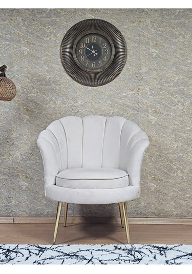 Tekli İstiridye Gold Kaplama Sivriltme Ayak Çay Seti Koltuk Tekli Çok Renkli