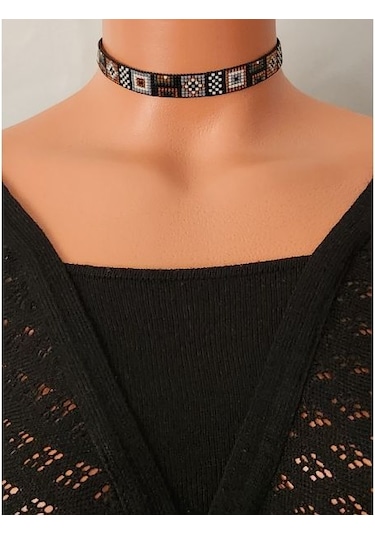 Harmel Jewelry Miyuki Dokuma Choker Kolye Altın