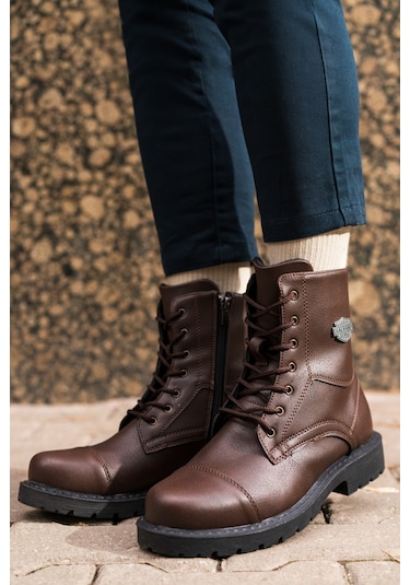 Salvano Era 3pr Kahverengi Erkek Biker Bot 000000000101487713