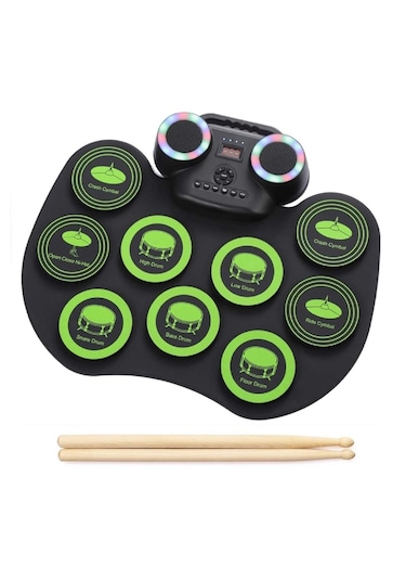 Dijital Şarjlı Bas Bateri Davul Elektronik Roll Up Drum Taşınabil