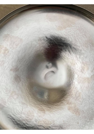 Gümüş Kaplama Desenlı Tencere Kapağı 24Cm