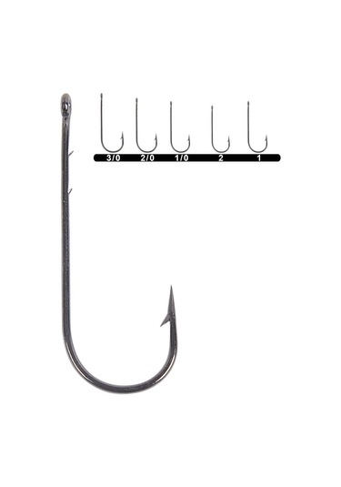 Youvella 1280 Uzun Delikli Lüfer İğnesi 100'lü Kutu Black Nikel No : 2/0