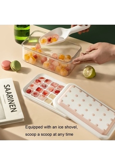 Ankatek Yok Tepsisi, Tek Sertifikası Pres Pembe Mutfak Makinesi Kutusu Küpü Katmanlı Kapaklı Kalıp İçermez, Fda Buz Buz Bpa - Lu Pembe Pembe