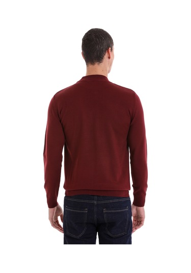 Hatemoğlu Kiremit Regular Fit Düz Yarım Balıkçı Yaka Yünlü Triko Kazak Kiremit