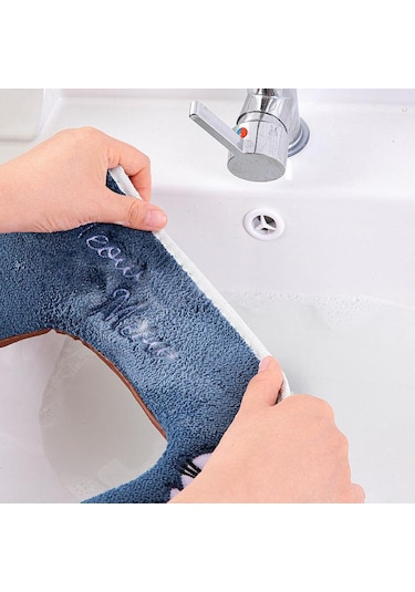 Gri 1 Adet Evrensel Klozet Kapağı Banyo Fermuarlı Tuvalet Kapağı Ped Kış Kalınlaşma Sıcak Yıkanabilir Kedi Karikatür Sevimli Klozet Kapağı