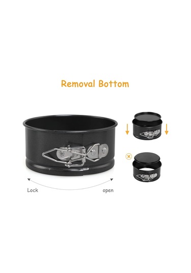 Pieces Siyah, 11 Cm Kekler İçin 4 İnç Mini Yaylı Kalıp Diğer