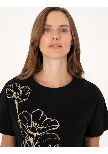 Pierre Cardin Kadın Siyah Tişört 50305760-vr046 SIYAH