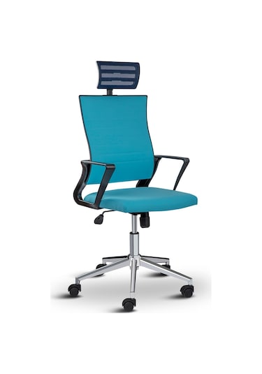 Rigel Başlıklı Ofis Koltuğu Çalışma Koltuğu Turkuaz