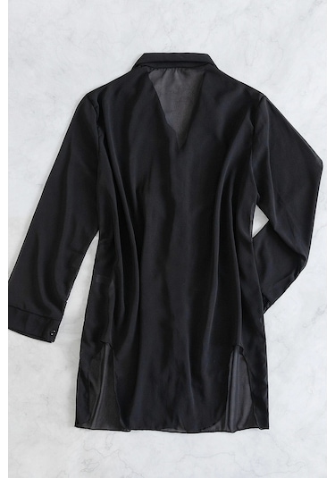 Angelsin Şifon Gömlek Plaj Elbisesi Pareo Kimono Kaftan 001