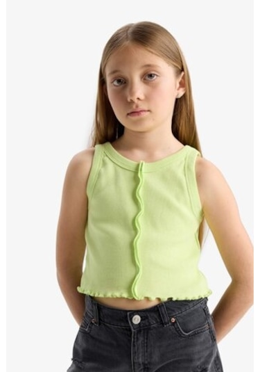 Defacto Kız Çocuk Bisiklet Yaka Atlet E6741a825hsgn404 Yeşil