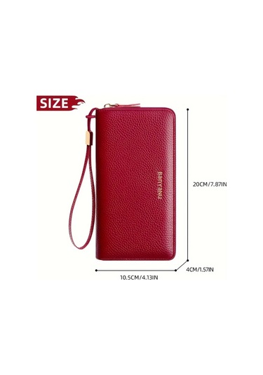 Willowhaven Daphne Sırt Çantası Stil Kadın Cüzdan Büyük Kapasiteli Çift Fermuarlı Kahverengi A-kahverengi