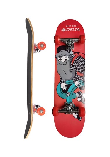 Delta Transparan Silikon Teker Üstü Zımparalı Kaykay - Snt 3921 Çok Renkli