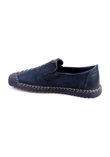 James Franco 4622 %100 Hakiki Deri El Saraçlı Casual Erkek Ayakkabı Lacivert