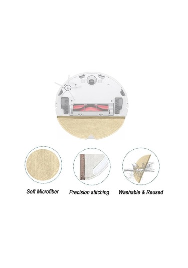 Q5 Pro/s5/s50/s51/s55/s5 Max/q8 Max/q8 Max+/max/max+ Emişli Temizleyiciler İçin 10'lu Robot Süpürge Paspas Pedleri B Inox
