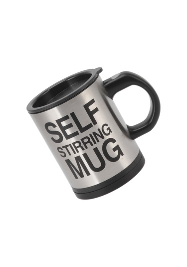 Hangfox Otomatik Karıştırıcı Paslanmaz Çelik Kahve Bardak, Isı Yalıtımı, Tek Elle Kontrol, 400ml, Siyah Pil Dahil Değil Siyah