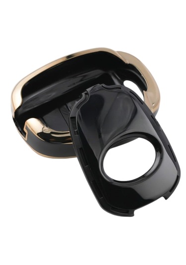 Toyota Rav4 Corolla Camry Yaris Prado Avensis Land Cruiser 3 Buton Nano Anahtar Kılıfı Siyah-gold