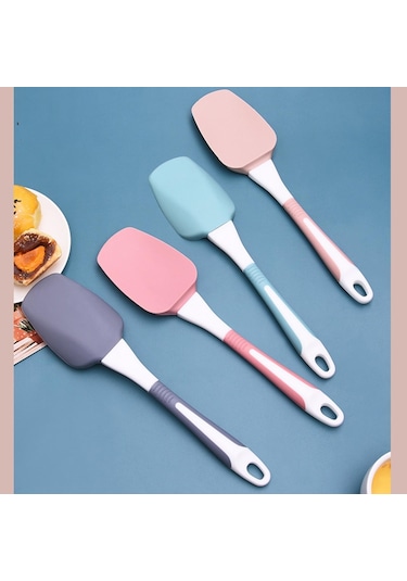 Gri Puntos Silikon Yapışmaz Kek Tereyağı Krem Spatula Yağı Ekmek Kazıyıcı Pişirme Mikser Aracı