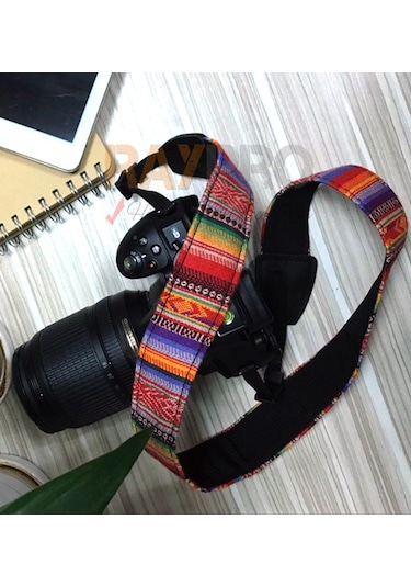 Raypro Likya Desenli Askı Omuz Boyun Askısı Canon Nikon Sony Fuji