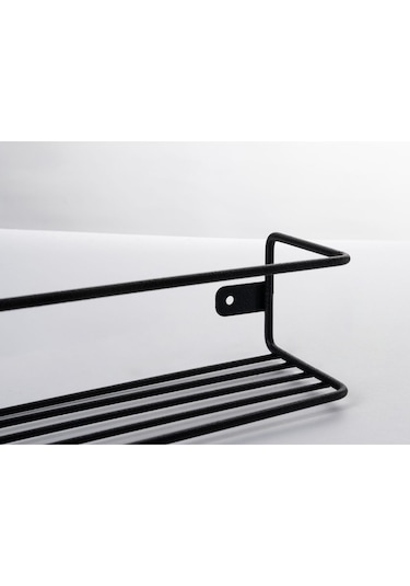 Çok Amaçlı Tek Katlı Raf Baharatlık Siyah Çok Renkli