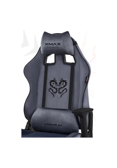 Rio Balerion Antrasit Gri Kadife Terletmez Kumaş Gaming Oyuncu Koltuğu Gri