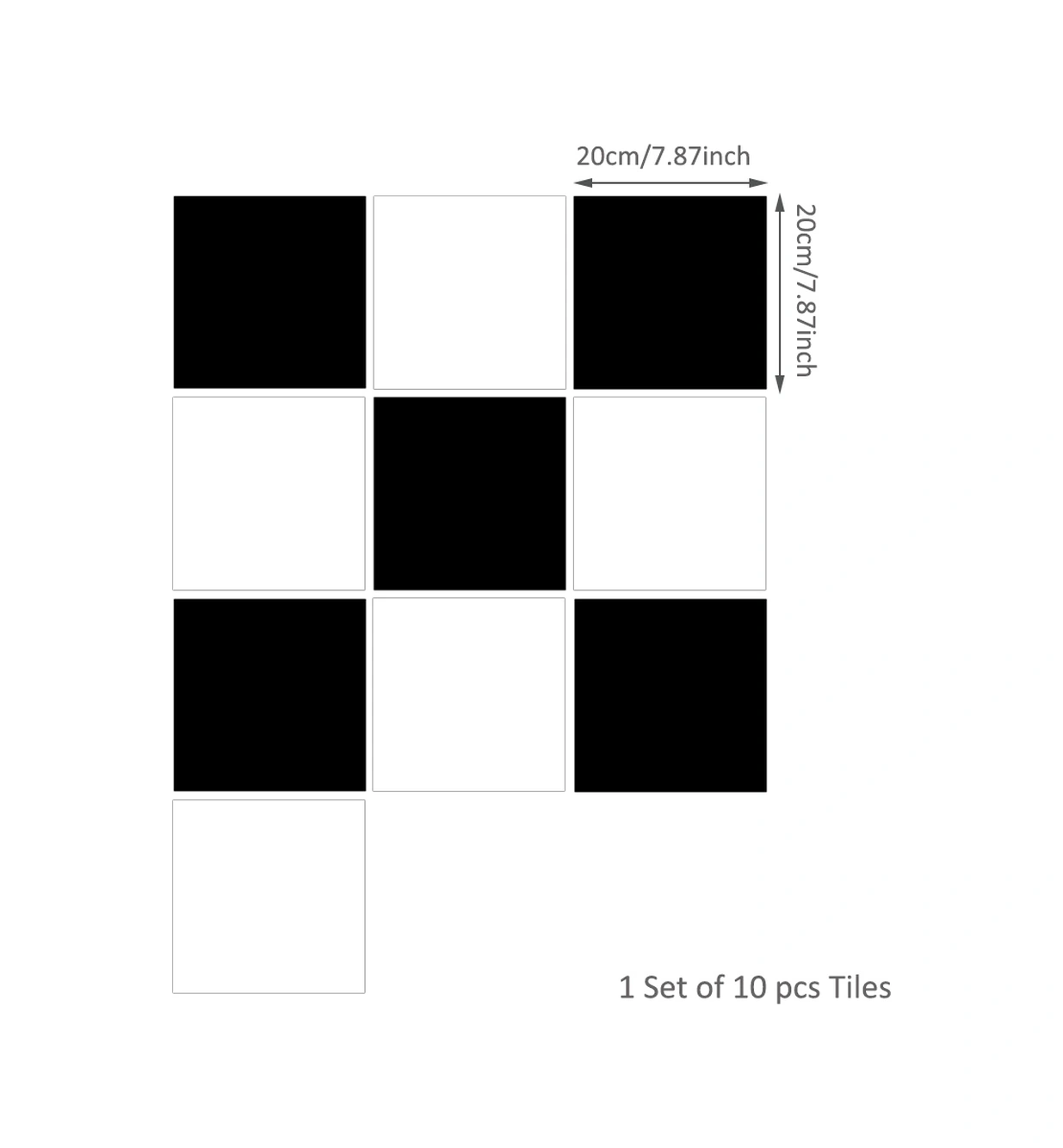 Hombey Klasik Mavi Mermer Desenli Otomatik Yapıştırıcı Duvar Sticker 20x20 Cm 10 Adet - Ev Dekorasyonu, Kiralık Evler İçin Kolay Uygulama Ve Kaldırma Diğer