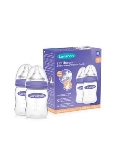 Lansinoh 75970 2'Li Natural Wave Silikon Uçlu Biberon Seti 160 Ml