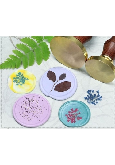 Eritme Balmumu Mührü Damga 20 Mm Yuvarlak Boş Bakır Kafa + Gülağa