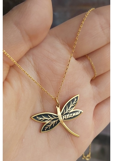 925 Ayar Gümüş 24 Ayar Altın Kaplama Isimli Yusufcuk Kolye