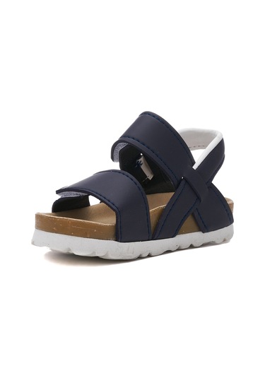 Unisex Çocuk Günlük Sandalet Bilekten Cırtlı Ayarlanır Kalın Taban Rahat Hafif Ayakkabı 316 Lacivert