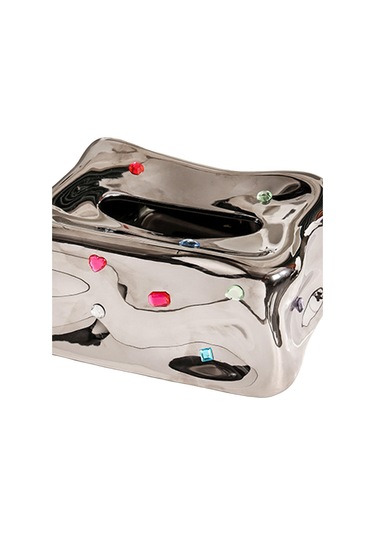 Suntek İskandinav Tarzı Yüz Tuvalet Kağıdı Rafı Gümüş Gümüş