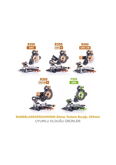 Evolution Rageblade255dıamond Elmas Testere Bıçağı, 255mm