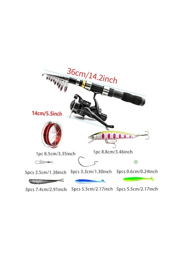 Valkyrie 1. Kalite Tam Takım Balık Olta Seti 2.3m Çantalı Aksesuarlı 10 Boğum Teleskopik Kamış Cb240 Motor