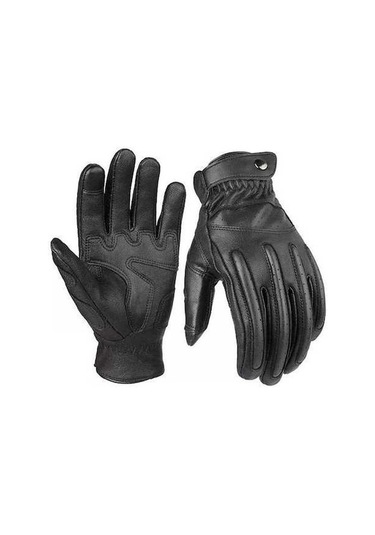 Pazly Motorsiklet Deri Eldivenleri - Dokunmatik Ekran, Nefes Alabilir, Kaymaz, Koruyucu, Koyun Derisi