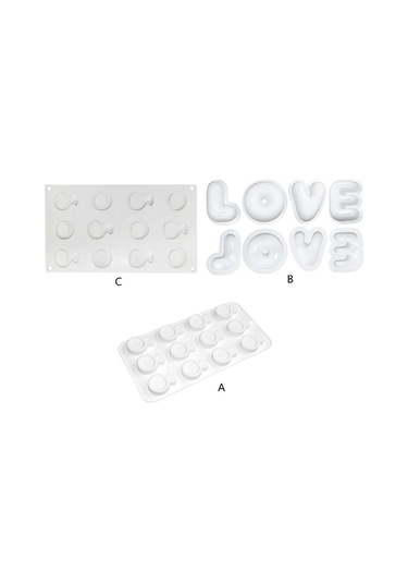 Sevgililer Günü İçin Esnek Silikon Mus Kek Kalıpları 0002 Diğer