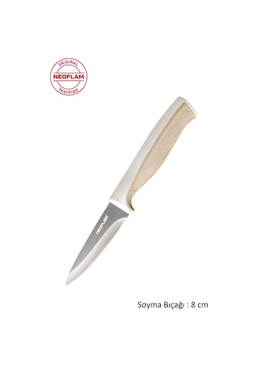 Neoflam Fika Microban Soyma Bıçağı Bej 8 Cm D-neofpk008