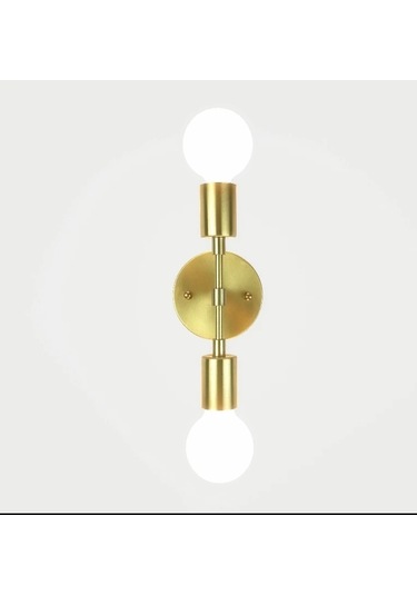 Dylight Retro Gold Metal 2 Li Dekoratif Rustik Duvar Altın