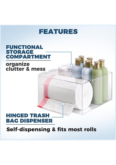 Mutfak Ve Banyo İçin Çöp Torbası Saklama Kutusu Şeffaf