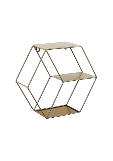 Honmex Hexagon Duvar Veya Masaya Yerleştirilebilir Metal Raf - Dekoratif Depolama, Modern Minimalist Ev Dekoru Diğer