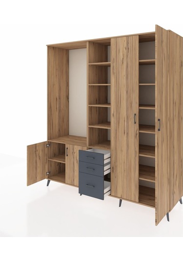 Kronos Dolap 13 Raflı 3 Çekmeceli 4 Kapaklı 220x59x243 Çam-çam/antrasit Atlas Çam/antrasıt Kronos Dolap 13 Raflı 3 Çekmeceli 4 Kapaklı 220x59x243 Çam-çam/antrasit Atlas Çam/antrasıt