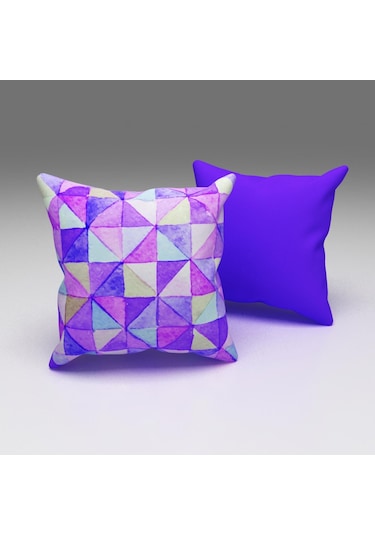 PAREDORA Mor Piramitler Kırlent Kılıfı