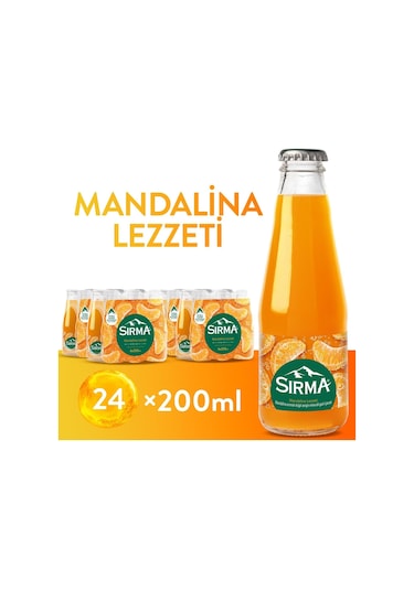 Sırma C Vitaminli Mandalina Aromalı Doğal Maden Suyu 200 Ml X 24 Adet