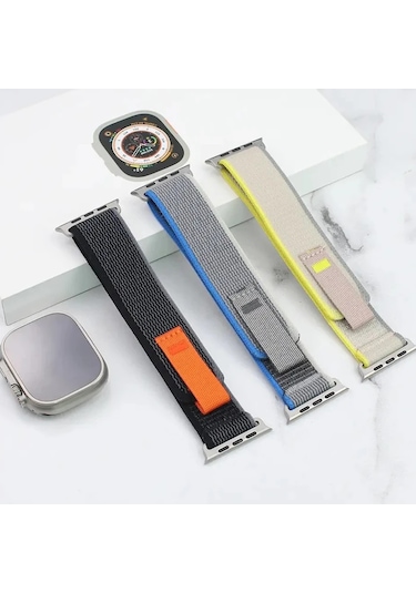 Ally Apple Watch Uyumlu 7-8 41mm 6-5-4 40mm Field Loop Kayış Kordon 3-2-1 38mm- 5775