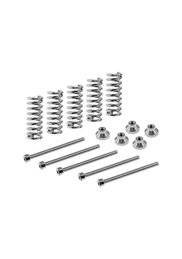 Qingmipy 3d Yazıcı Isı Platformu Dengeleme Seti - M3 Paslanmaz Çelik Vida + Bakır Düğme + Yay - 5 Adet Tamir/değişim Aksesuarı