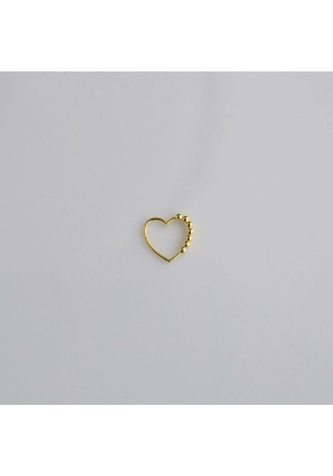 Heppii Gold Kaplamalı Kalp Model Gümüş Hızma Kalp Şekilli Hızma Gümüş