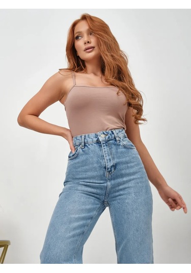 Lilia Abbasova Kadınlar İçin Askılı, Vücuda Oturan Atlet Seti 2 Parça 397117520 Bej