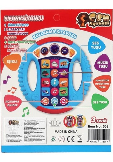 Can Oyuncak Neşeli Direksiyon Müzikli Oyuncak