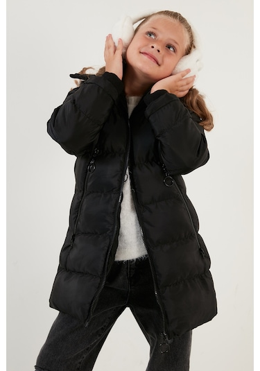 Lela Peluş Astarlı Yakası Suni Kürklü Çıkarılabilir Kapüşonlu Kışlık Kız Çocuk Mont 5766038 Siyah Lela Peluş Astarlı Yakası Suni Kürklü Çıkarılabilir Kapüşonlu Kışlık Kız Çocuk Mont 5766038 Siyah