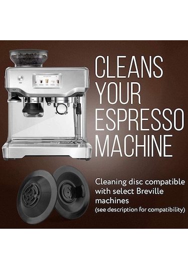 Suofeng Breville Kahve Makinesi 54mm Temizlik Diski - Espresso Makineniz İçin Profesyonel Geri Yıkama Aparatı Siyah