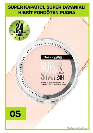 Maybelline New York Super Stay 24h Pudra-fondöten 05