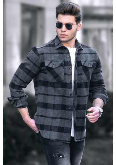 Madmext Madmext Antrasit Oduncu Gömlek 4950 Antrasit